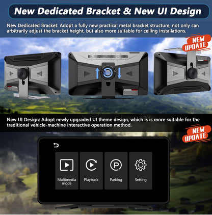 4 Channel 10.1 Inch Truck Bus Vehicle DVR MP5 With 4 PCS AHD 1080P Camera Surveillance Video Parking Recorder Monitor System Kit