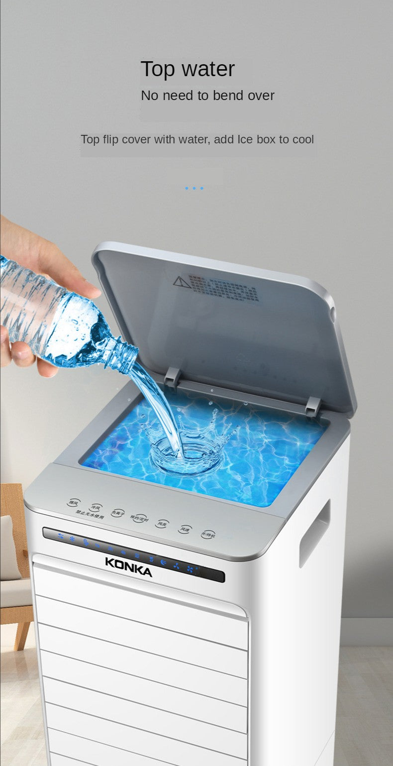 Painel de controle inteligente Ventilador de ar condicionado doméstico portátil Refrigerador de ar condicionado Refrigerador de tanque de água duplo