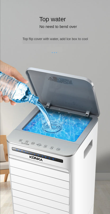 Painel de controle inteligente Ventilador de ar condicionado doméstico portátil Refrigerador de ar condicionado Refrigerador de tanque de água duplo