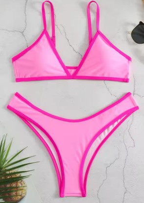 Black White Micro Bikini 2024 Brazilian Biquini Bandeau Padded Thong Swimsuit Women High Cut Bathing Suit Female Solid Monokini