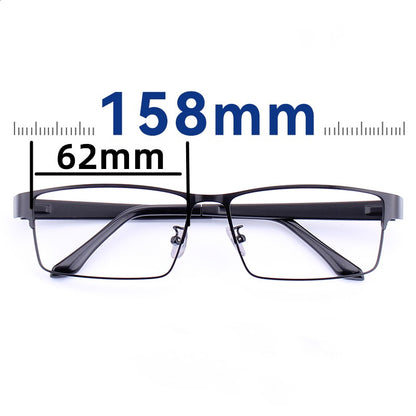 62MM Business Oversized Eyewear Frame Super Large Optical full frame glasses Big Head Metal Big Size reading  Glasses for men
