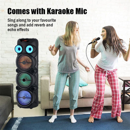 4000W Portable Bluetooth Speaker 3*8"Subwoofer Heavy Bass Sound System Party karaoke for Wireless Boombox Loud Speaker