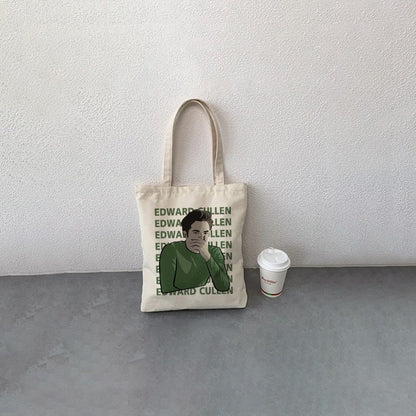 Twilight Movie Merchandise Pattern Tote Bag Vampire Movie Lovers Gift Forks Washington Gift Edward Cullen Gift Shopping Bags