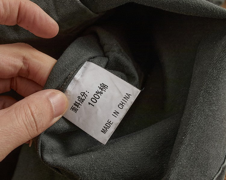 Heavy cargo shirt for men retro shirt for men pure cotton wash to do old loose casual long-sleeved coat for men