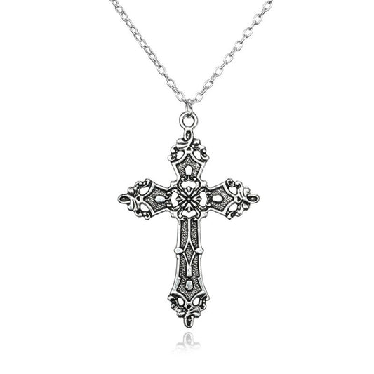 Fashion Christian Necklaces for Women Wen Gift Vintage Gothic for Cross Pendant Long Chain Necklace Choker Goth Punk Jewelry