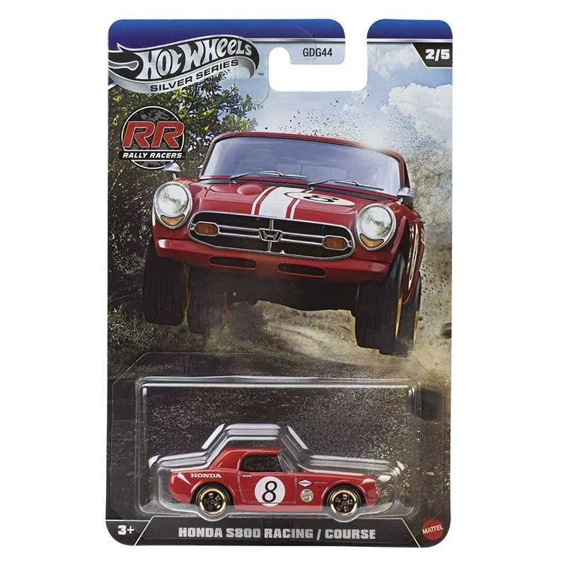 Authentic Hot Wheels Rally Car Gdg44 Boys' Toy 1/64 Diecast Audi Honda Ford Datsun Lancia Rally Model Vehicle Silver Series Gift 2026 New Original Model Vehicle