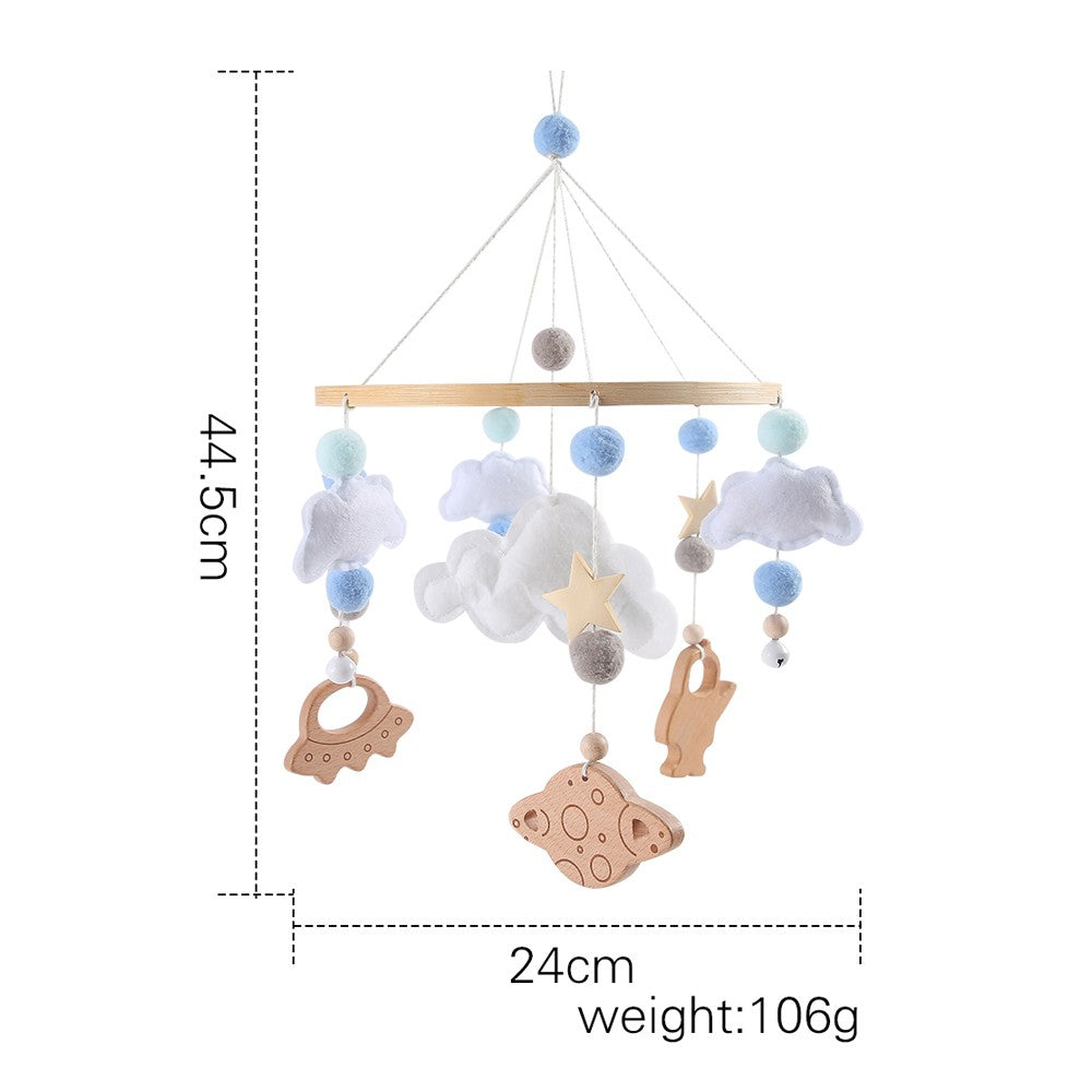 7Pcs  Assembly Rattles Bracket Set Infant Crib Mobile Bed Bell Bracket Protection Newborn Baby Toys Wooden Bed Bell Accessories