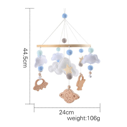 7Pcs  Assembly Rattles Bracket Set Infant Crib Mobile Bed Bell Bracket Protection Newborn Baby Toys Wooden Bed Bell Accessories