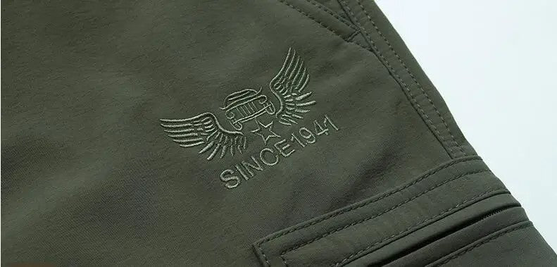 Winter Thick Pants Men Double Layer Fleece Cashmere Overalls High Quality Male Camouflage Trousers Warm Casual Cargo Pants