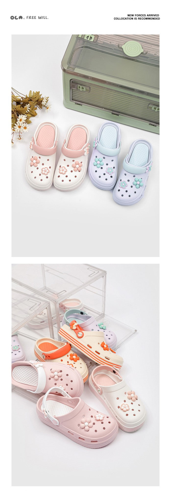 Women's Cute Platform Garden Clogs, Solid Color Closed Toe Non-slip Sandals, Indoor & Outdoor Slides