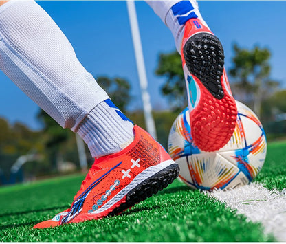 Soccer Shoes Men's Football Field Boots Grass Training Society Sports Soccer Cleats Without ShoeLaces Crampons De Football