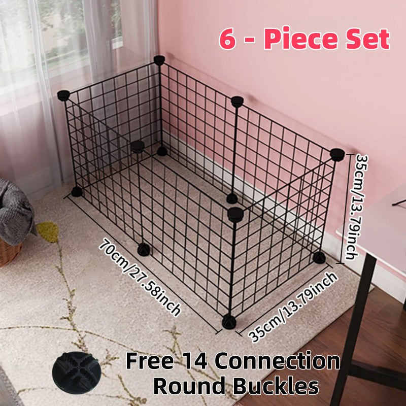 Painéis de Cerca para Pets DIY, Painéis Simples de Malha de Arame para Gaiolas de Coelhos, Gatos e Cães, Cercas Empilháveis e Montáveis, Gaiolas Multifuncionais
