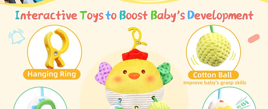 Car Seat Toys Newborn Toys Stroller Toy Baby Toys Carseat Toy for Infants for Carseat Stroller Crib with Music Rattles Teether