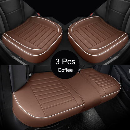 1Pcs PU Leather Car Universal Seat Cover Interior Auto Seat Kits Cushion Four Seasons Protector Mat Front Rear Rows Accessories