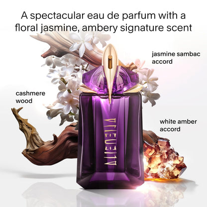 Mugler Alien Eau De Parfum Feminino Floral Amadeirado com Jasmim Madeira Âmbar Fragrância de Longa Duração