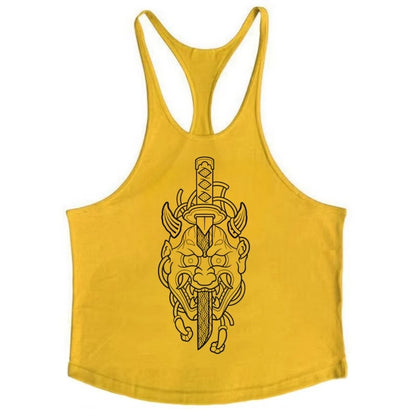 Mens Bodybuilding Fitness Tank Top, Versatile Use Breathable Cotton Singlets Sleeveless Shirt for Gym & Outdoor Activities