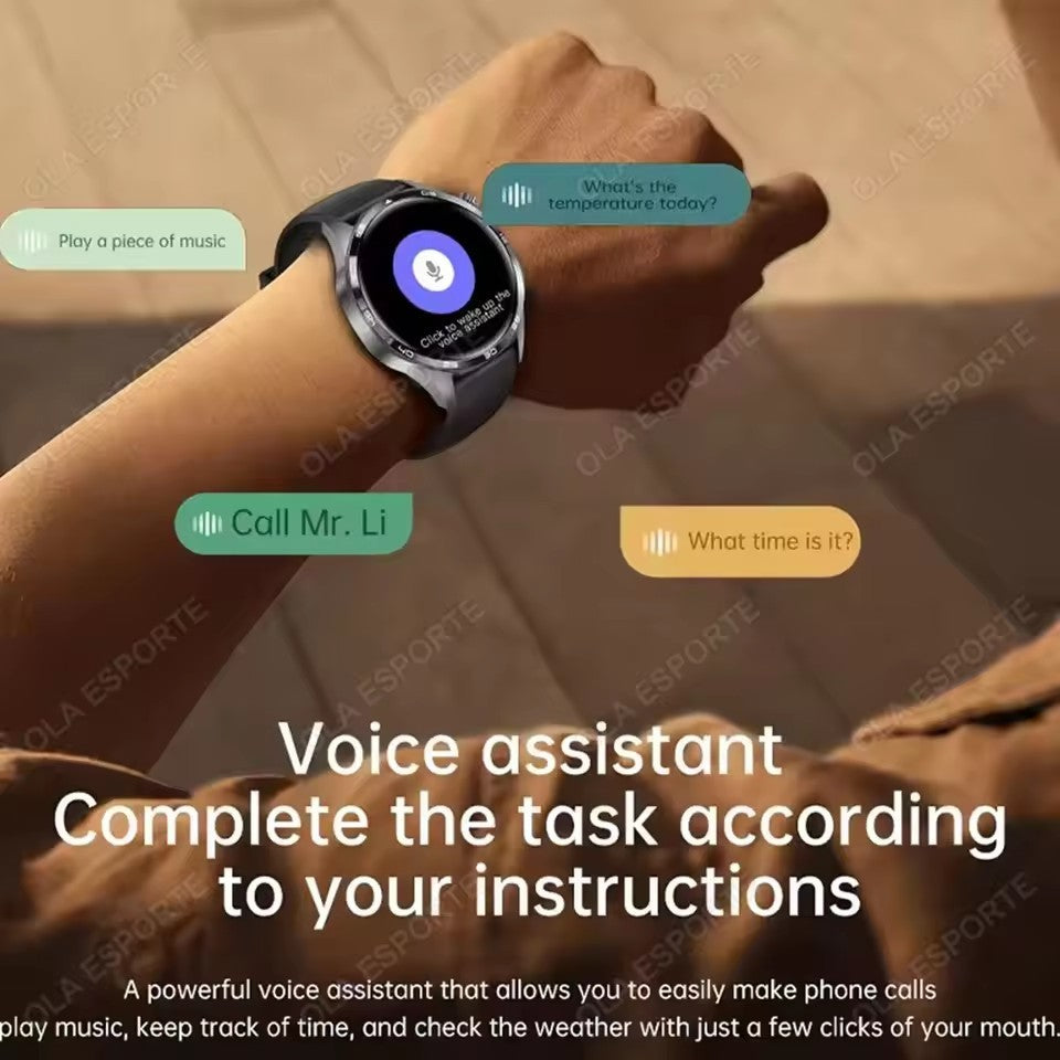 Novo Smartwatch GT5 Pro 5 Pro Masculino Tela HD AMOLED GPS Frequência Cardíaca Chamada Bluetooth IP68 À Prova D'água Smartwatch Masculino Presentes de F Fim de Ano