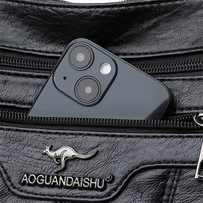 Soft Leather Women Bag Branded Designer Ladies Handbag Purses 2023 Luxury Female Shoulder Bag Large Capacity Crossbody Bags Sac