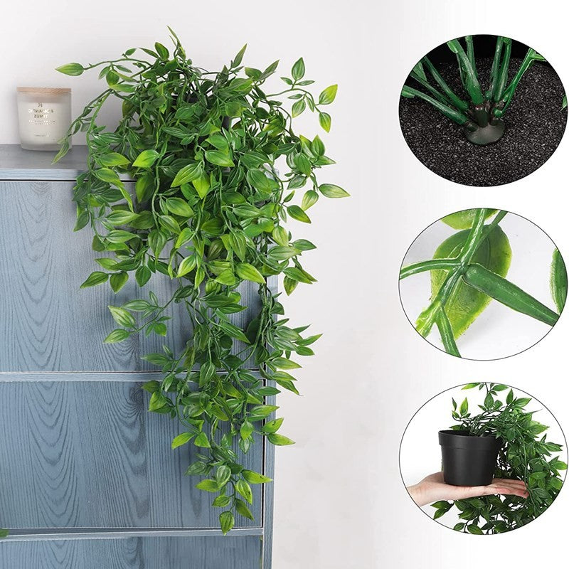 Artificial ivy Plants Plastic Leaf Wedding New Year Christmas Party for Home Room Balcony Garden Office desk Decoration supplies
