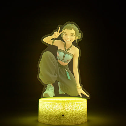 KPop K-POP Demon Hunters Kawaii Zoe Mira Rumi Saja Boys Superstar Monochrome Light Remote Control 16 Color Light Night Light