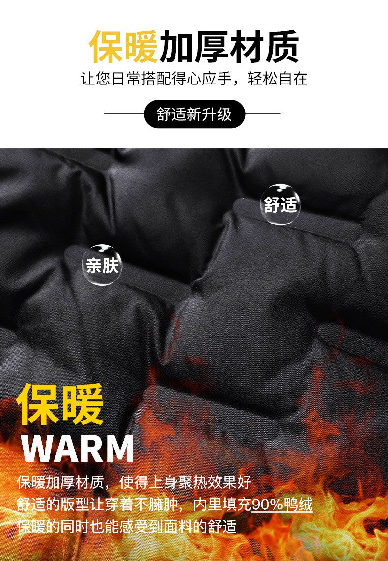 Calças Masculinas Plus Size L-8GG Patos Pena de Ganso Inverno À Prova de Vento Térmicas Calças Grossas de Inverno para Homens pantalones hombre PT-586