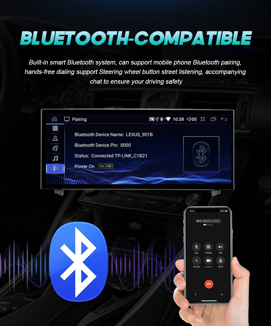 Nunoo Android 14 Wireless Carplay Auto Radio For Lexus IS RC 200 250 300 350 200t 300h Multimedia Player Navigation GPS DSP