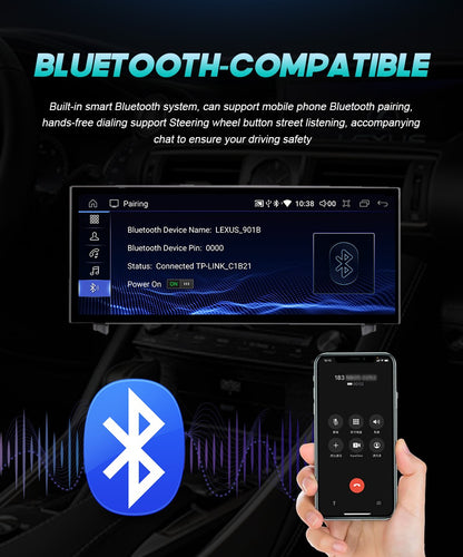 Nunoo Android 14 Wireless Carplay Auto Radio For Lexus IS RC 200 250 300 350 200t 300h Multimedia Player Navigation GPS DSP