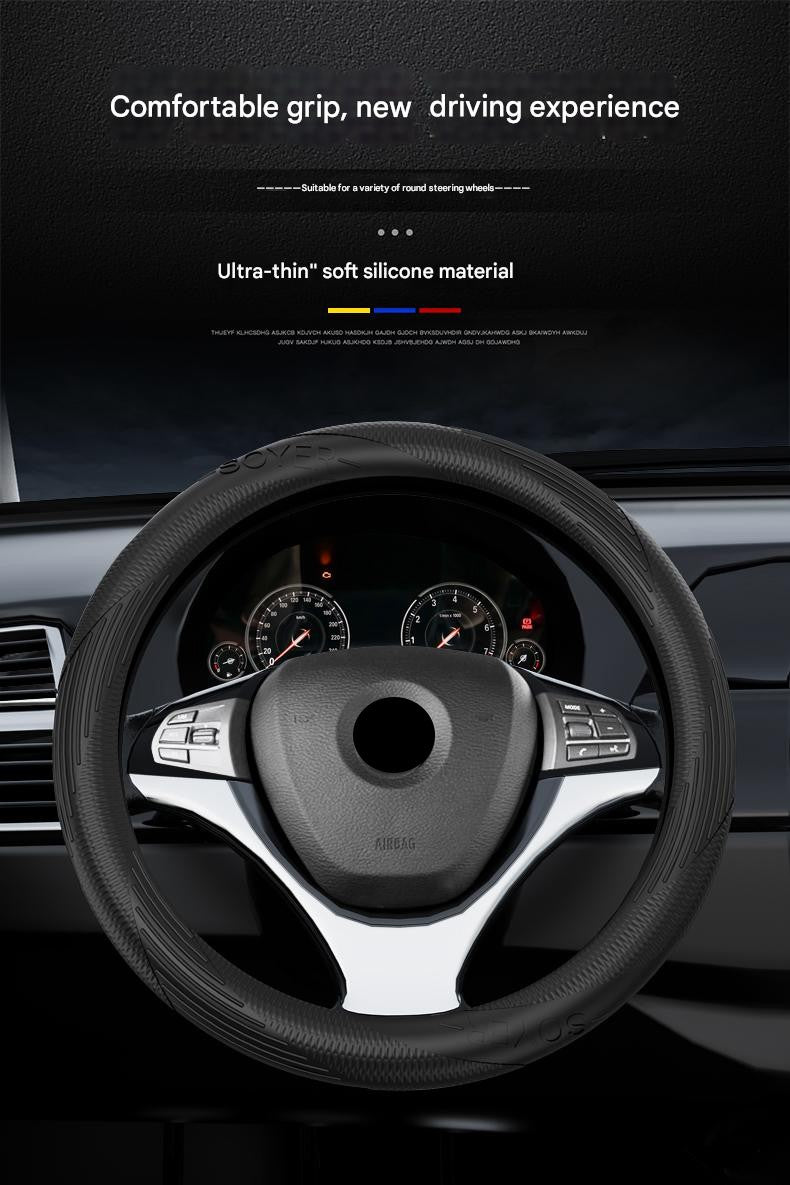 Capa de volante de carro de silicone de verão antiderrapante absorvente de suor capa protetora de volante de alta qualidade para as quatro estações