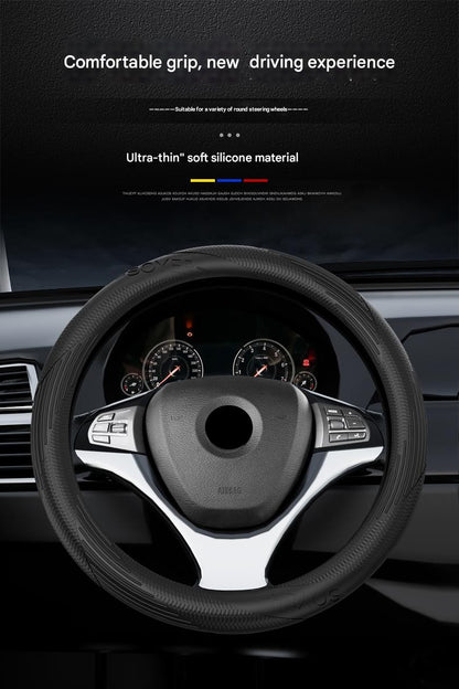 Capa de volante de carro de silicone de verão antiderrapante absorvente de suor capa protetora de volante de alta qualidade para as quatro estações