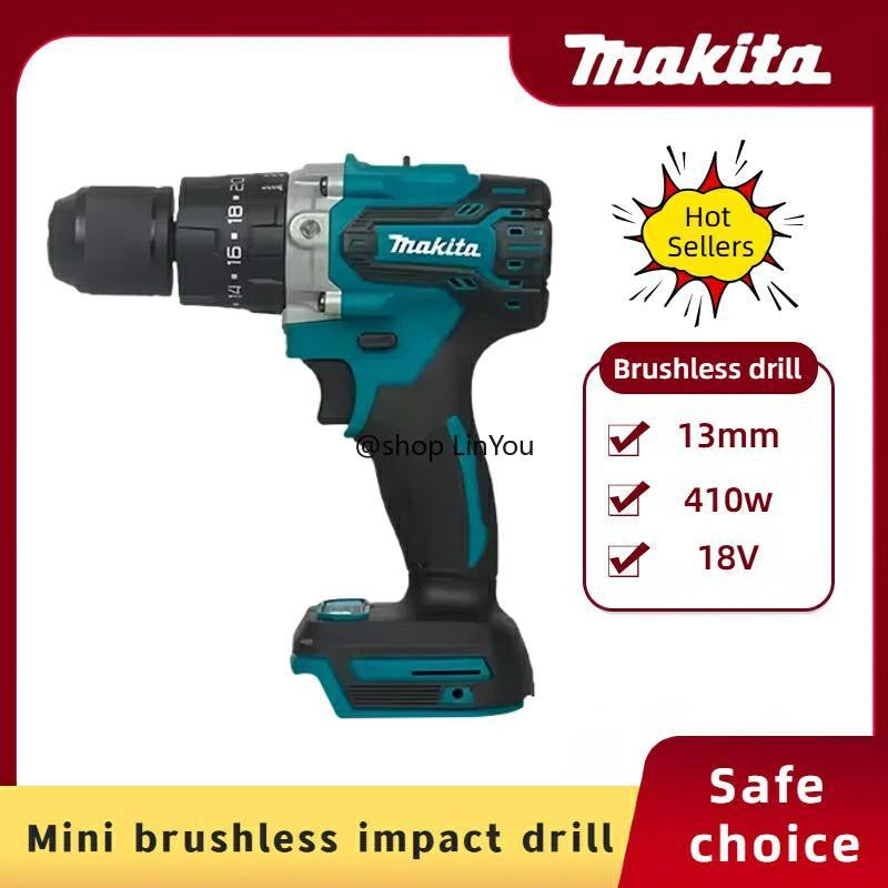 Furadeira manual elétrica recarregável a lítio MAKITA 18V 13mm DDF487RTJX sem carregador e bateria