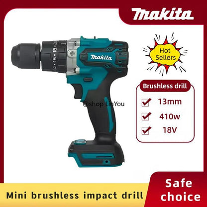 Furadeira manual elétrica recarregável a lítio MAKITA 18V 13mm DDF487RTJX sem carregador e bateria