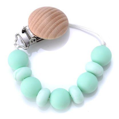 New Silicone Beads Dummy Clip Holder Soother Pacifier Clips Chain for Baby Teething Toys Chew Gifts Accessories BPA Free