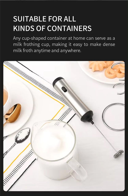 Kitchen Powerful Stirrer Milk Frother Handheld Foam Maker for Lattes Whisk Drink Mixer Coffee Electric Rechargable Egg Beater