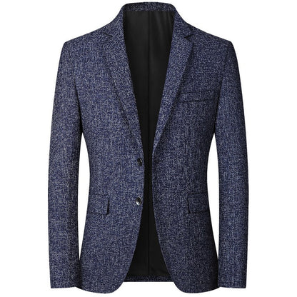Mens Jacket Blazer Casual Suit Spring Thin Middle-aged Single Western Top for Men