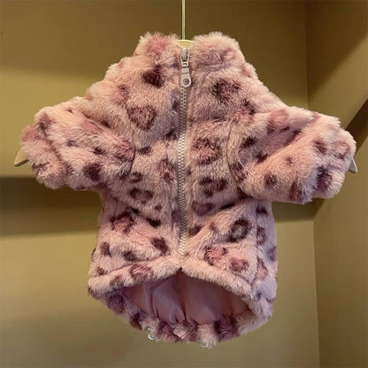 Roupas para Gatos e Cães Outono Inverno Macias Desenhos Animados Bichos de Estimação Roupas Quentes Grossas Fofas Térmicas para Cães Casaco de Pelúcia Moda Suprimentos para Bichos de Estimação