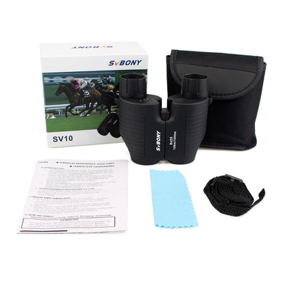 SVBONY 8x25 SV10 Binóculos Compactos Foco Fixo Mini Telescópio Portátil Prisma Porro Multirrevestido para Jogos Esportivos ao Ar Livre F9323