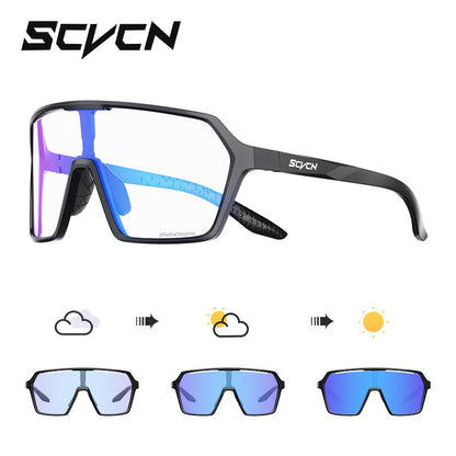 SCVCN Cycling Sunglasses Men Photochromic Glasses Fashion for Women Bike Mountain Road Bicycle Eyewear Cycle Goggles UV400 MTB