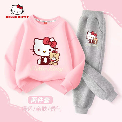 Autumn Baby Girl Clothes Set Cartoon Printed Pullover Sweatshirts Top And Pants Bottom 2 Pieces Suit Kid Children Boy Tracksuits