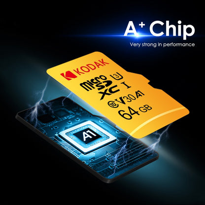 Kodak Micro SD Card Memory Card Class 10 64GB U3 4K High Speed Cartao De Memoria Flash Memory TF Mecard C10 For Card reader