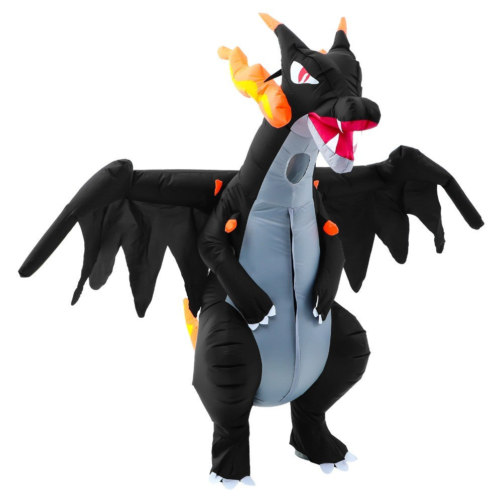 Dinosaur Inflatable Costumes for Adults Halloween Dragon Blow Up Suit Fire Breathing Evil Dragon for Party Fancy Dress Suit 2023