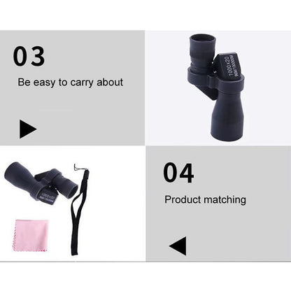 Telescópio Monocular Portátil 1000X20 Mini Telescópio Profissional Infantil Leve com Pano de Limpeza para Atividades ao Ar Livre