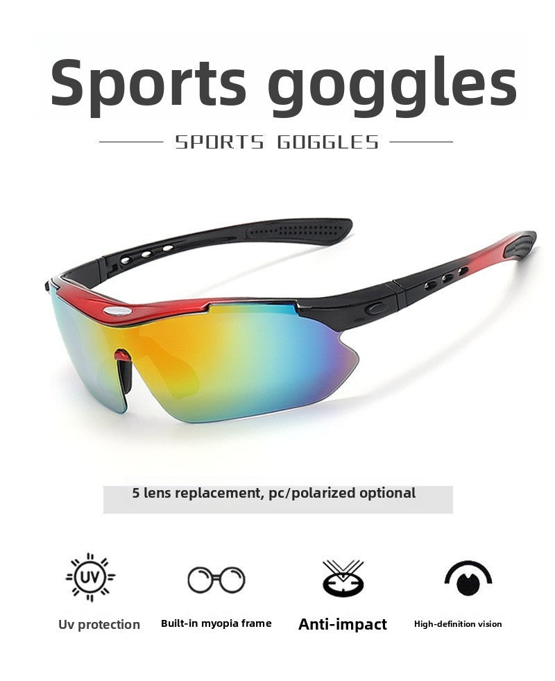 New 5 Lens Set Polarized Tactical Goggles Men Outdoor Sports Windproof Dustproof Climbing Glasses Safety Protective Glasses