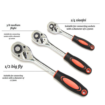 Ferramentas Manuais Combinadas, Conjunto Completo de Ferramentas para Reparação Automotiva, Suporte de Soquete para Chave Catraca Rápida para Modificação de Motocicletas