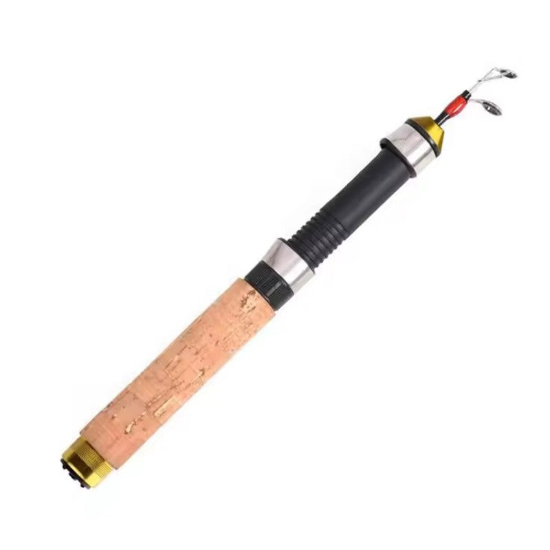 Vara de pesca de camarão mini 60cm, vara telescópica de carbono para pesca no gelo