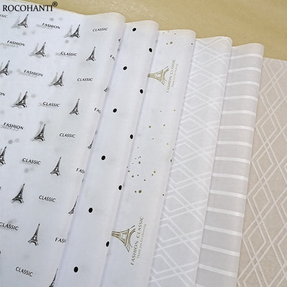 100pcs Customized Size Brand Logo Printed Eco Tissue Packaging Paper for Shoes Clothes Jewelry Wrapping Paper 17g