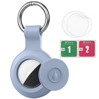 2/1 Pack Genuine Leather AirTag Keychain Holder . Secure Key Chain Case for Pet Collar Luggage Bag Full Cover Protective Keyring