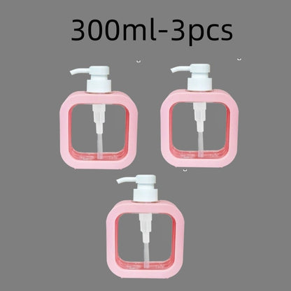 300/500ml Bathroom Soap Dispensers Refillable Lotion Shampoo Shower Gel Holder Portable Travel Dispenser Empty Bath Pump Bottle