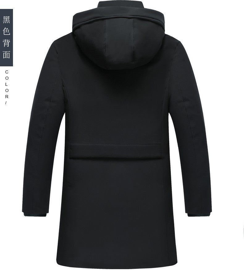 Top Grade Designer New Brand Men Parka Jacket Thick Casual Fashion Windbreaker Hooded Quilted Bubble Coats Long Mens Clothes