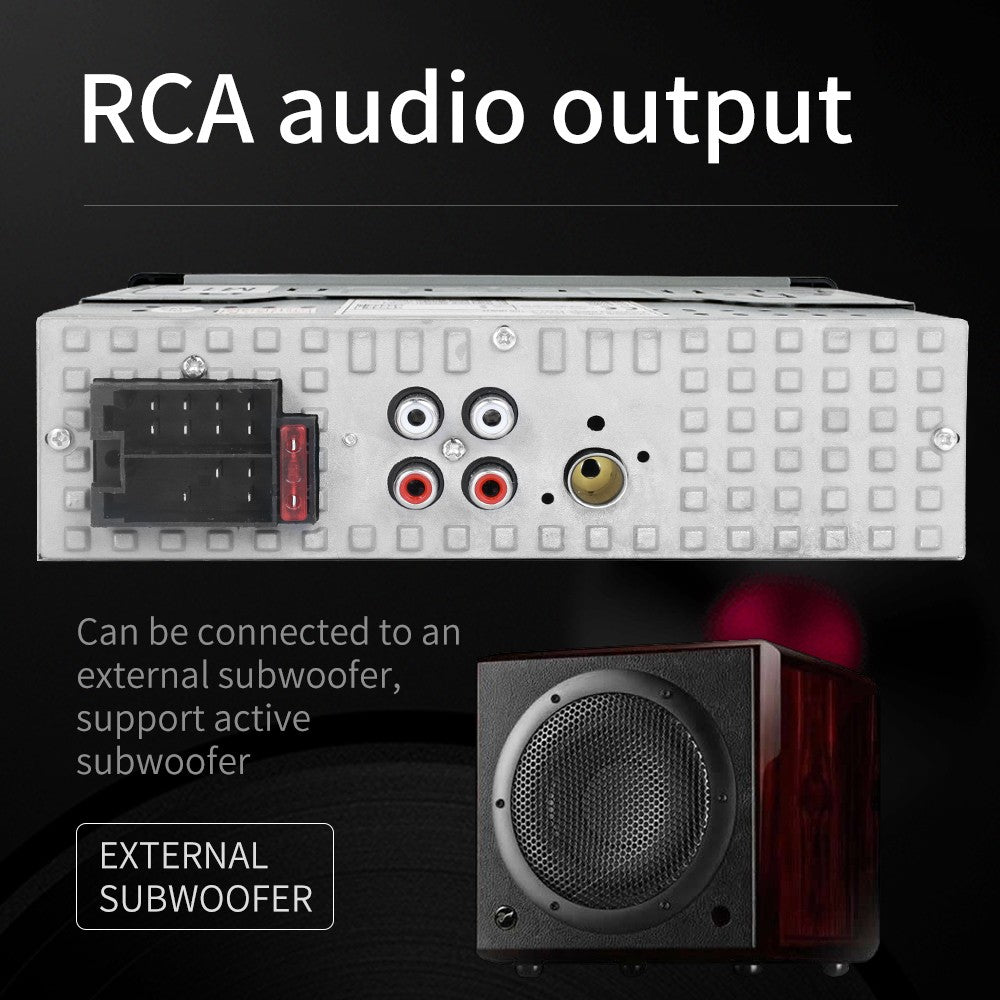 Podofo Car Audio Radio 1 Din MP3 Car Stereo Bluetooth FM AUX In USB Colorful Buttons APP Remote Control Car Multimedia Player