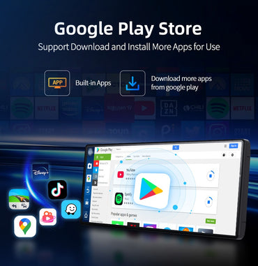 W60 11.3''  8 Core Android 14  6+128GB Multimedia Player Carplay&Android Auto 5G WiFi Google Play Youtube Netflix OTA Upgrade
